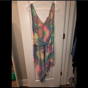 Tye dye wrap dress